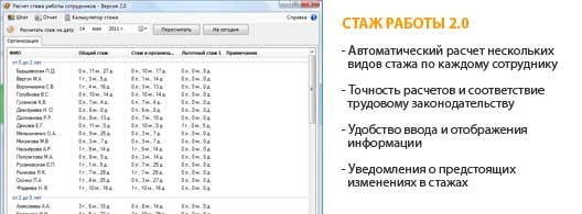 Стаж работы